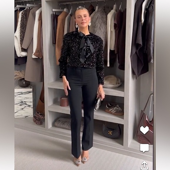 New H&M Sequined Bow-front Jacket - Picture 8 of 13